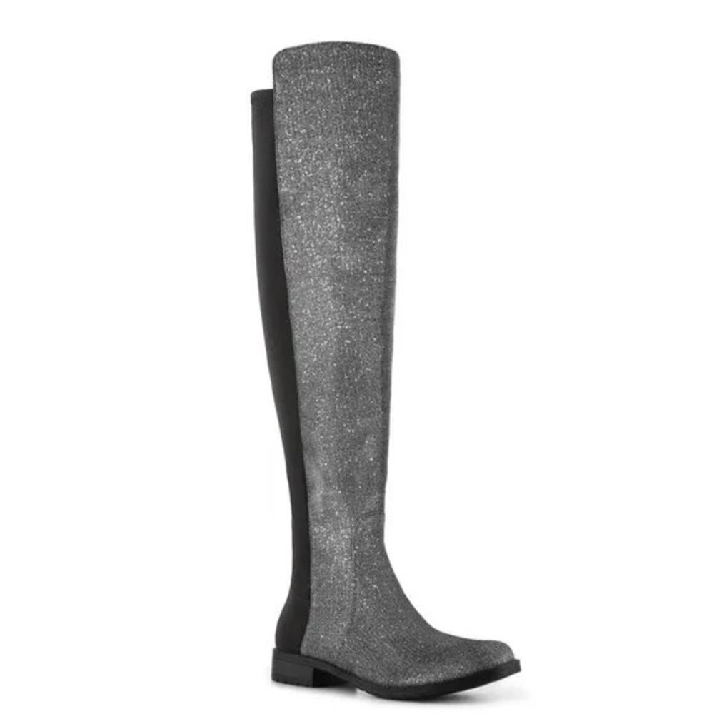 Unisa‎ Silver Gillean Glitter Over the Knee Boot Size 6